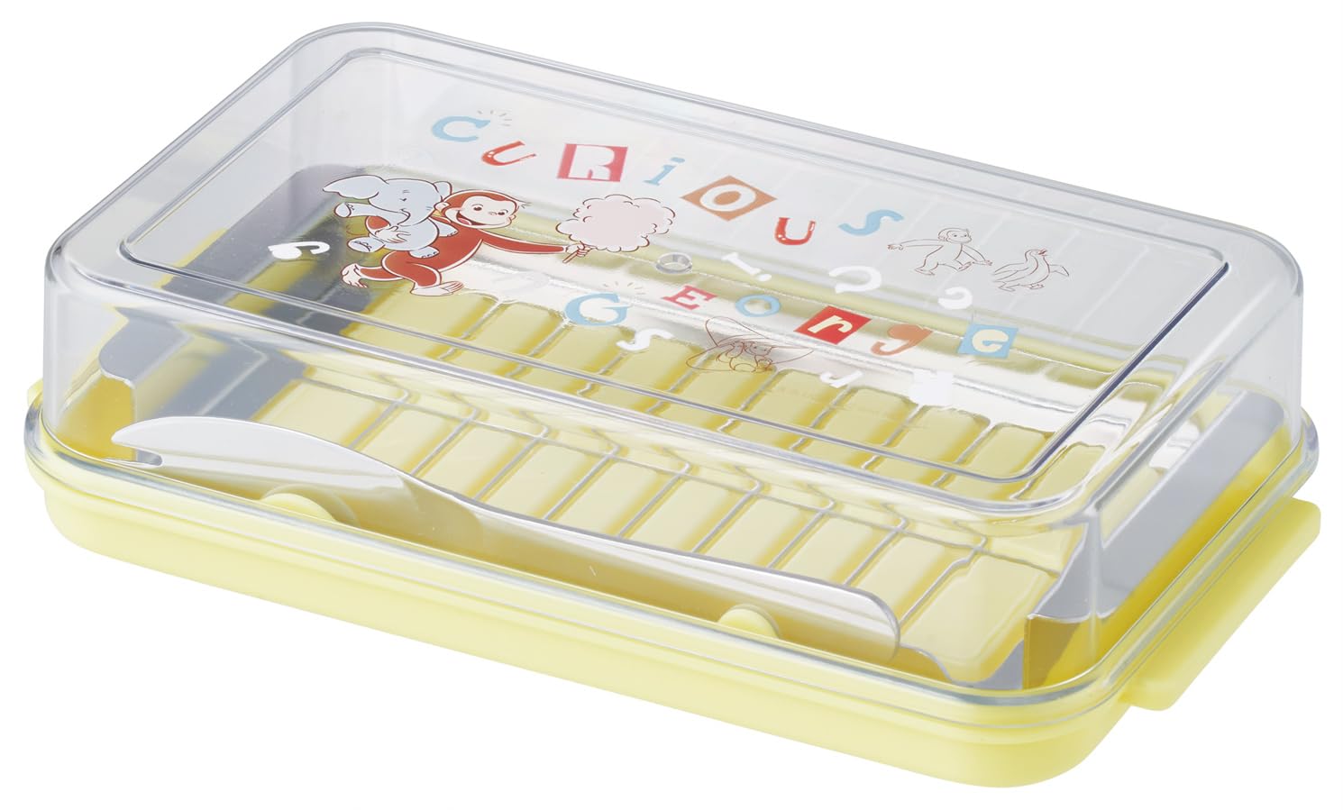 

Skater Stainless Steel Butter Butter Butter with Butter Made in Curious George Alphabet Cutter, 200g, Case, Dish, Knife, Japan, Design, BTG2DXNN-A