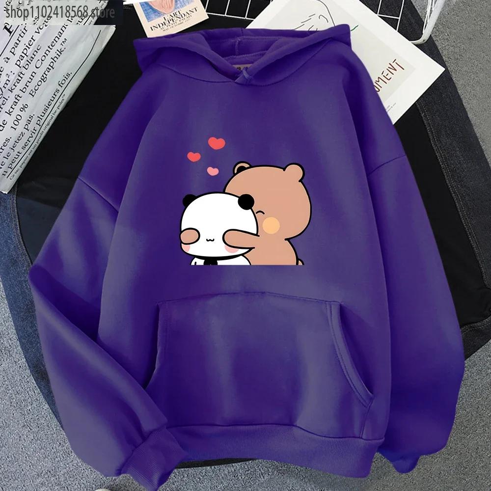 Panda Bear Hoodies Cartoon  Bubu Dudu Graphic Sweatshirt Women Clothes Long Sleeve Pullover Girls Hoodie Men Sudadera