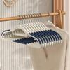 Non Slip Plastic Clothes Hangers with Silicone Grip & Pant Bar Space Saving Seamless Skirt Hanger for Closet Organization