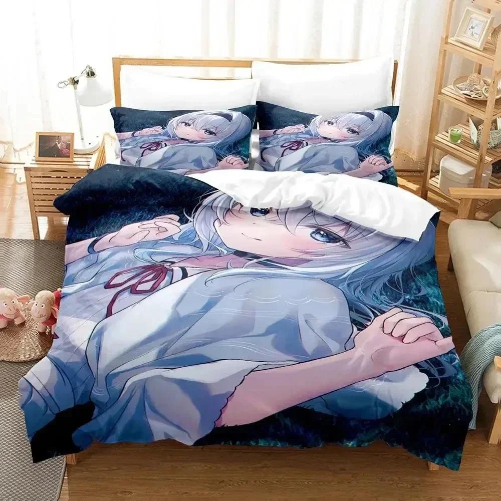 3D Anime The Ryuo's Work Is Never Done! Printed Bed Set Duvet Cover Pillowcase Bedding Set Bed Linen Sheet Quilt Cover Full Size