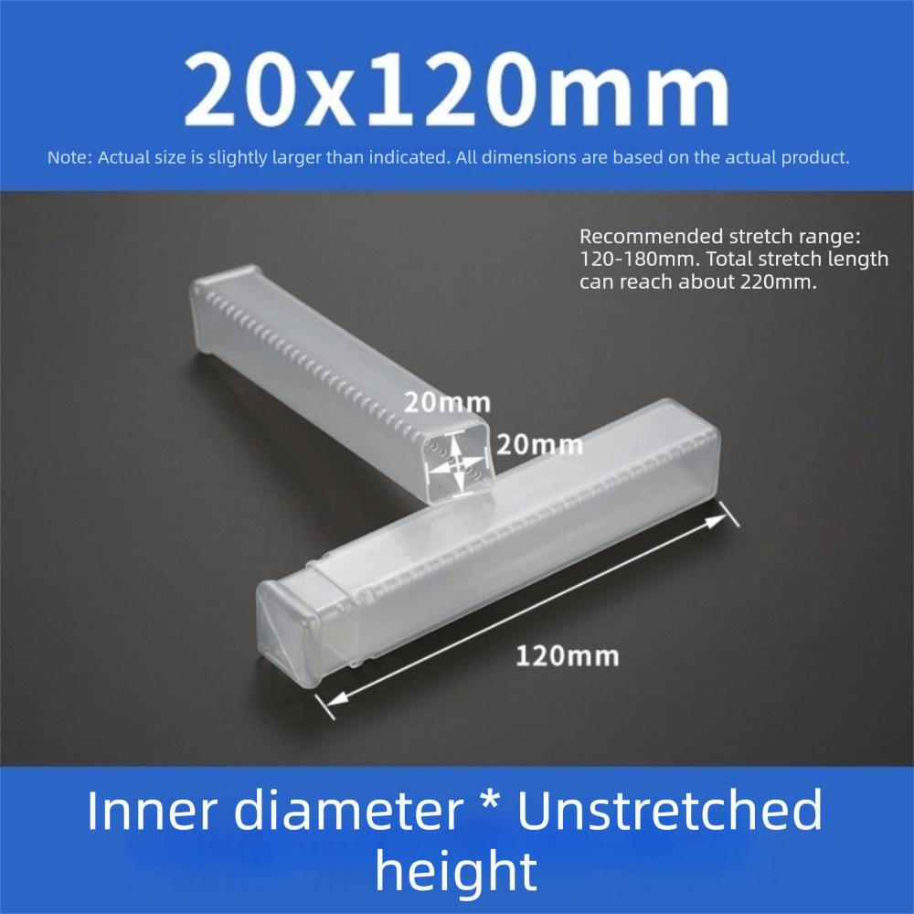 5pcs Portable Square Drill Bit Packaging Boxes Telescopic Transparent Packaging Box Plastic Storage Boxes Accessories Storage