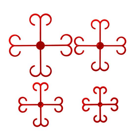 

4 шт. Держатель-опора для стебля растений, усиленный, для помещений и улицы, стойка-опора для растений Монстера, зажим для фиксации и стабилизации растущих и вьющихся растений 4pcs красный