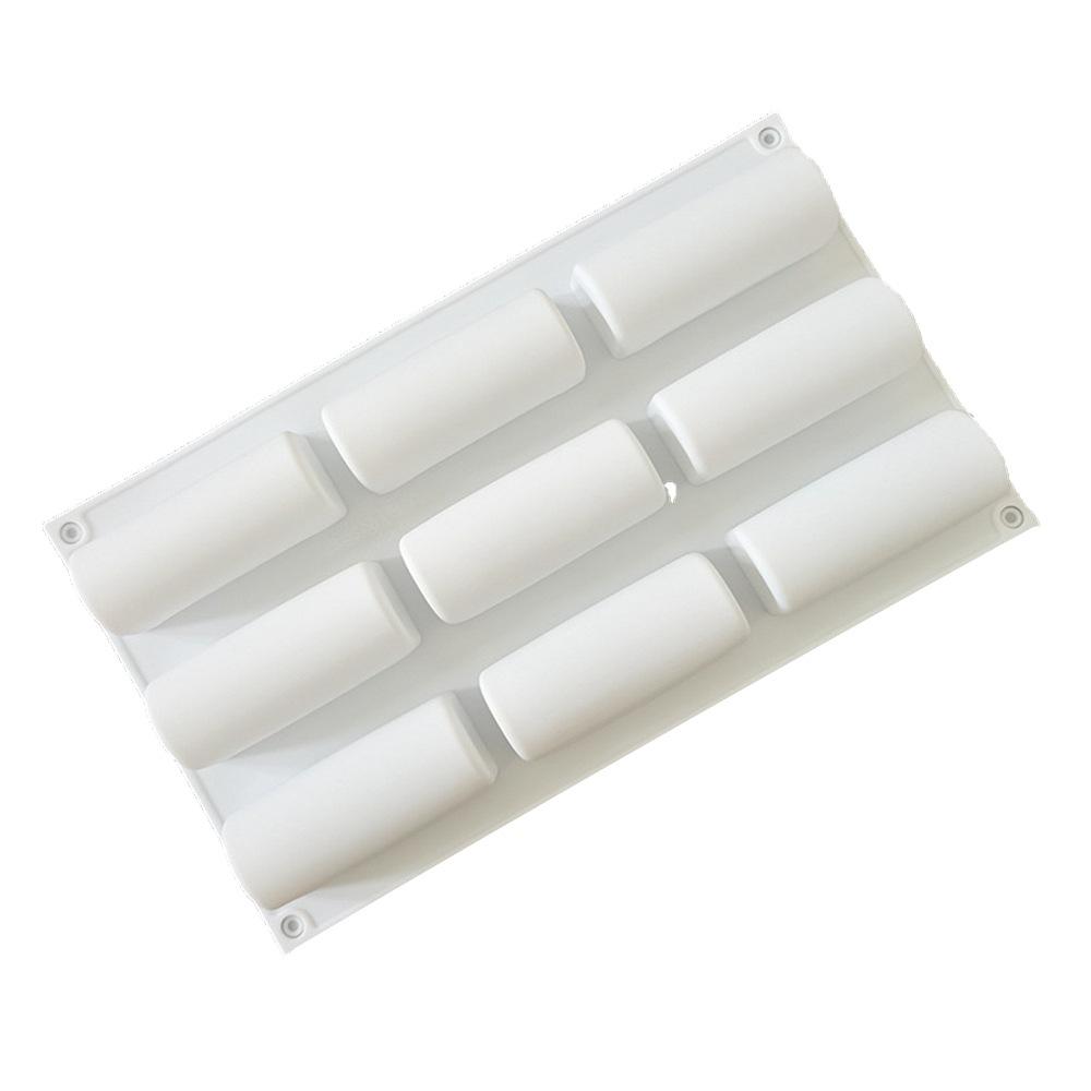 1 Stück Französischer Mousse-Kuchen Silikonform 9 Halbzylindrische Lange Wurst Silikonform West Point Backen Schokoladenform