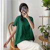 Johnature Solid Color Casual Women T-Shirts Summer Simple O-neck Pullover All Match Loose 3 Colors Female Tops
