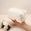 VOCOSTE Small Plush Makeup Soft Beauty Cosmetic Cute Travel Zipper Toiletry Multifunctional Organizer Pouch for White Bag, Bag, Bag, Women,