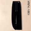 Damen Übergröße Samthose Herbst Winter High-Waist Locker Fleecegefüttert Gerade Hosen