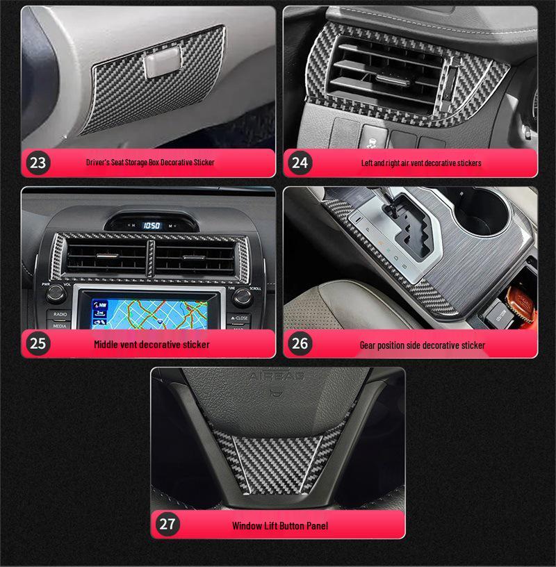 Toyota Camry 12-14 Carbon Fiber Navigation Panel Trim Sticker