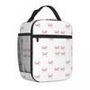 Bestselling Soft Girl Era Pink Bows Single Layer Meal Prep Bag Shift Work Thermal Food Carrier