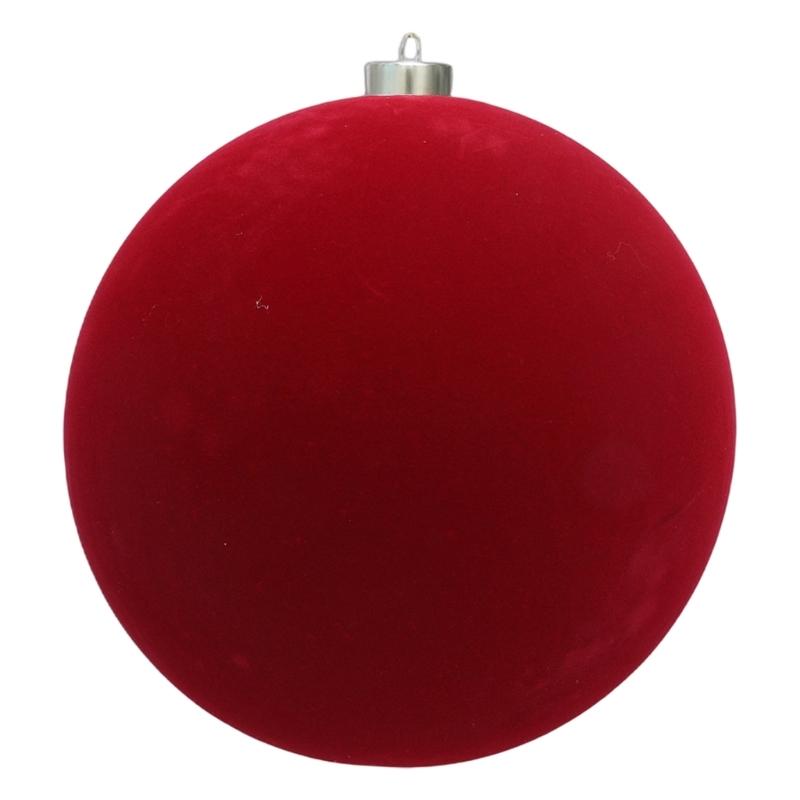 Velvety Christmas Ball Decorations Shatterproof Plastic Decorative Baubles Ornament for Christmas Tree Mantels Staircase