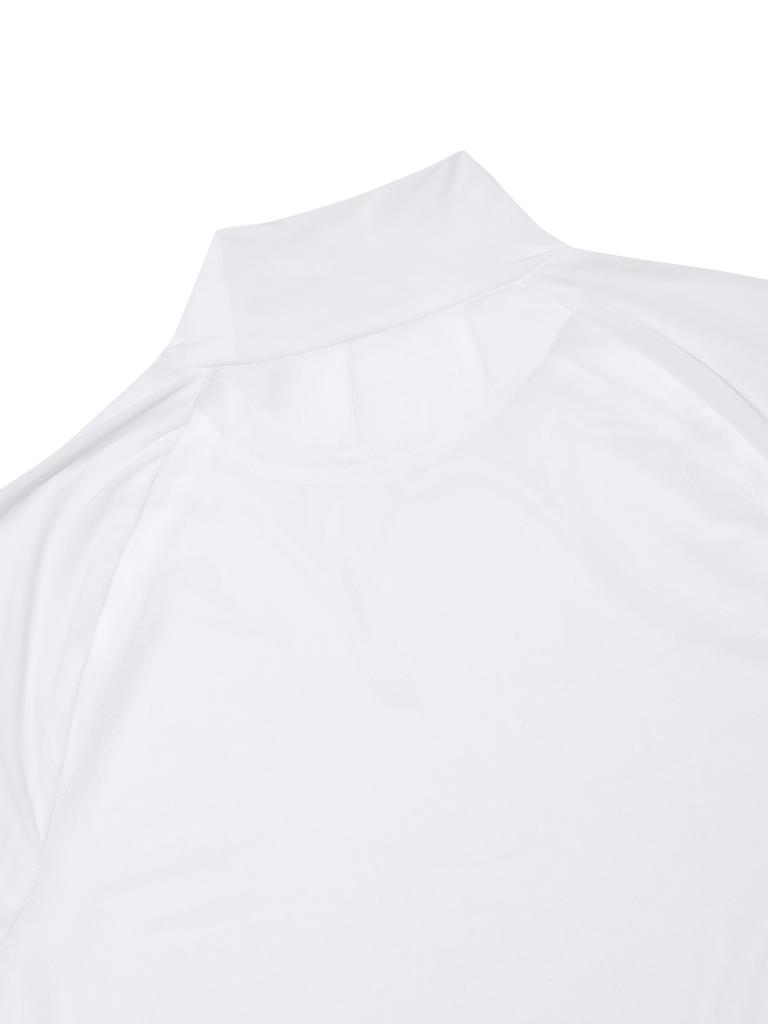 WIDEANGLE To Back Mesh Half-Neck Base Layer L_White