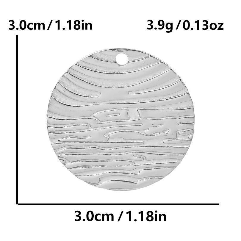 Unevenness Metal Irregular Stainless Steel Heart Charms For Jewelry Making Supplies 6pcs Diy Sea Shell Round Rectangle Pendant