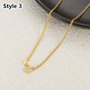 1Pcs New Titanium Steel Chain Necklace 45cm Non-fading Clavicle Chain All-match M-shaped Women's Simple Necklace