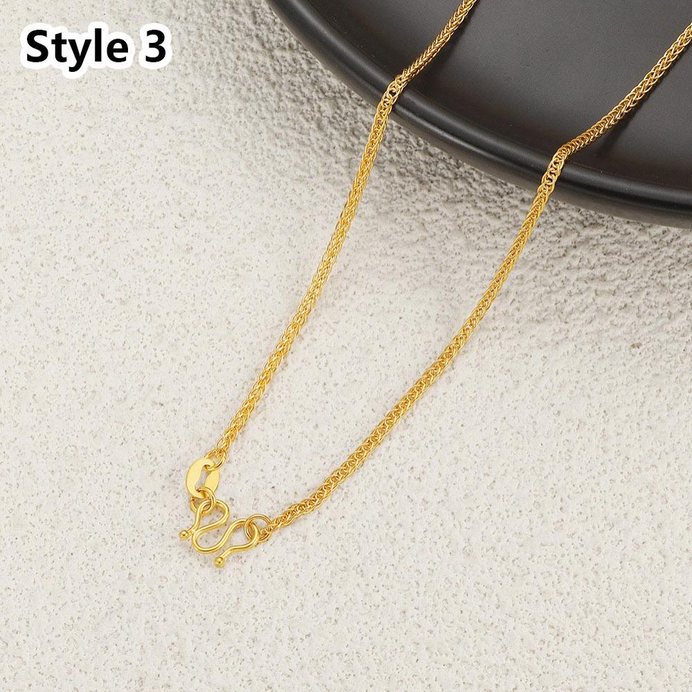 1Pcs New Titanium Steel Chain Necklace 45cm Non-fading Clavicle Chain All-match M-shaped Women's Simple Necklace