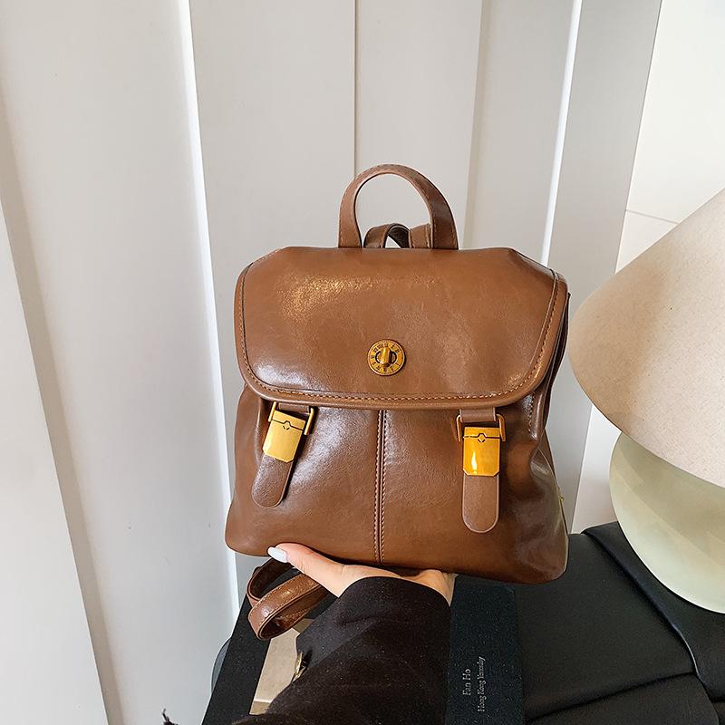 

Ретро модный рюкзак новый простой сегодня популярный колледж стиль нишевый рюкзак коричневый