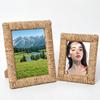 Cornice Portafoto in Rattan 4×6 / 5×7 pollici Cornice Portafoto Artigianale in Rattan Rustico Stile Boho Cornice Portafoto Naturale da Tavolo Decorazione per la Casa