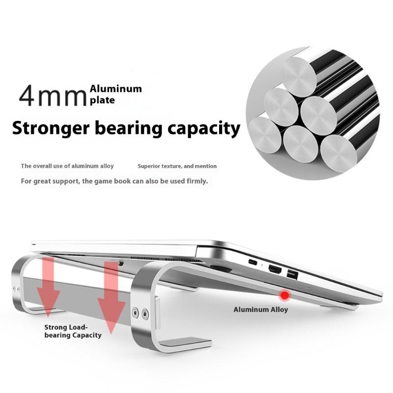 Aluminum Laptops Stand Computer Risers Holder for 10-18Inch Laptops NonSlip Heat Dissipation Stand Support Long Last