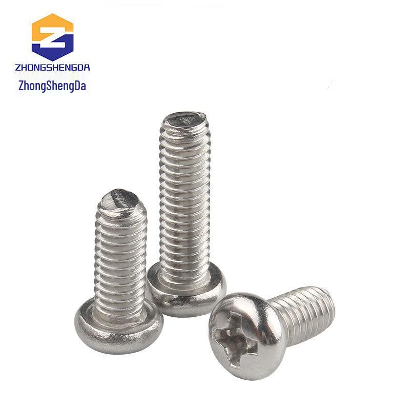 304 Stainless Steel Phillips Pan Head Screws, M3/M4/M5/M6 Switch Panel Machine Bolts.