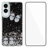 For Samsung Galaxy S25 Edge TPU Case WANLONFENG AW Series PVC Butterfly Epoxy Phone Cover with HD Film