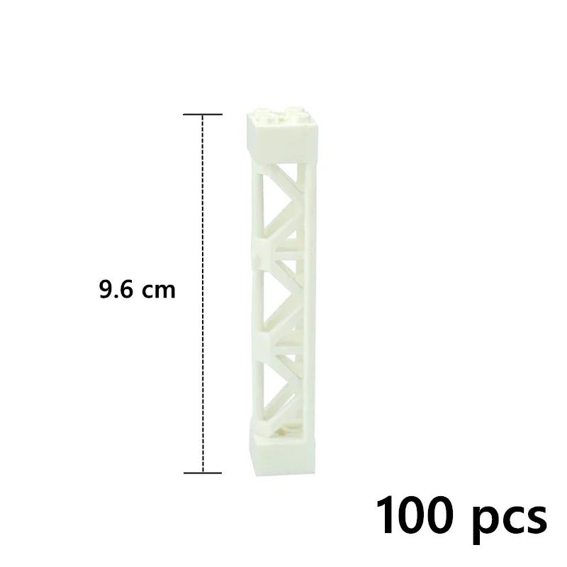 Building Blocks Imitating Steel Structure Suspension Bridge MOC 95347 Pillars DIY Assembly Railway Track Support Bracket