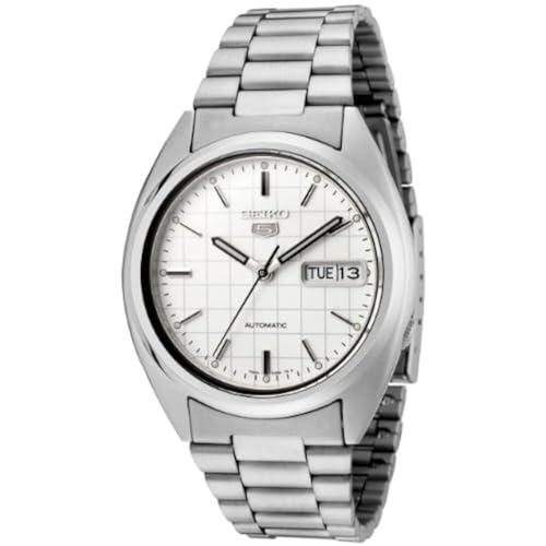 

Seiko Men s SNXF05 5 Automatic White Dial Stainles