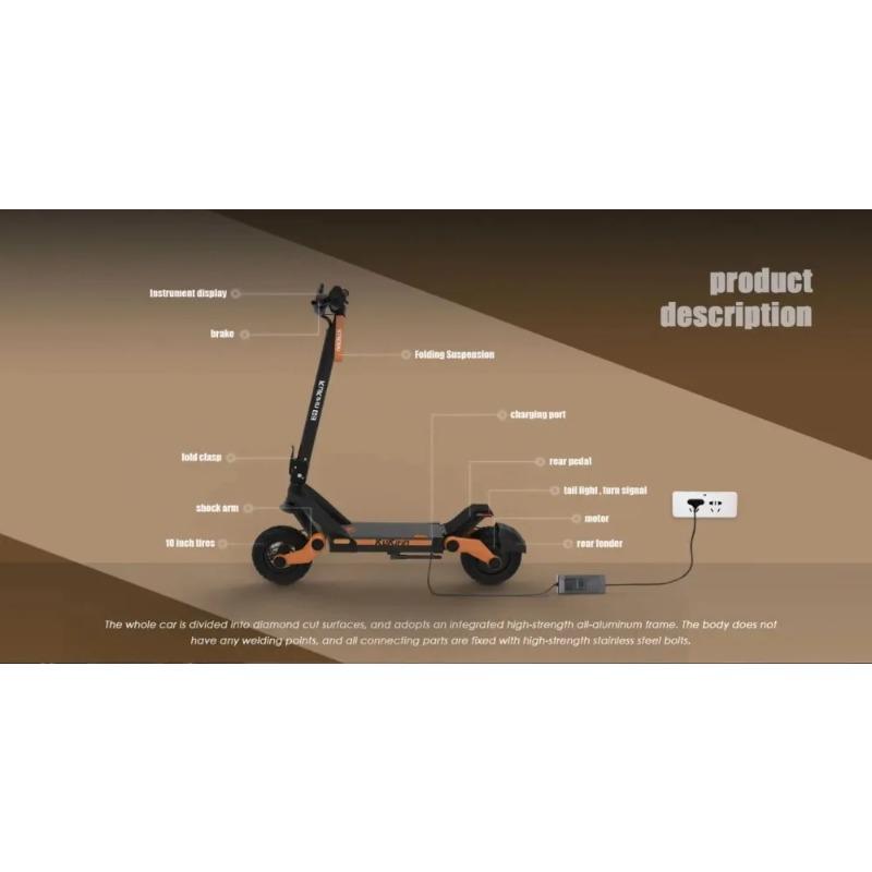 Elektrická koloběžka KUKIRIN G3 1200W Výkonný motor 52V 18Ah 52km/h 63km Dlouhý dojezd Terénní 10palcové pneumatiky Skládací Escooter