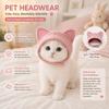 Süße Katzenohr Haustierhut Weiches Corduroy Verstellbarer Kinnriemen Kätzchen Kopfbedeckung Foto Requisite Party Cosplay Zubehör für Kleine Katzen
