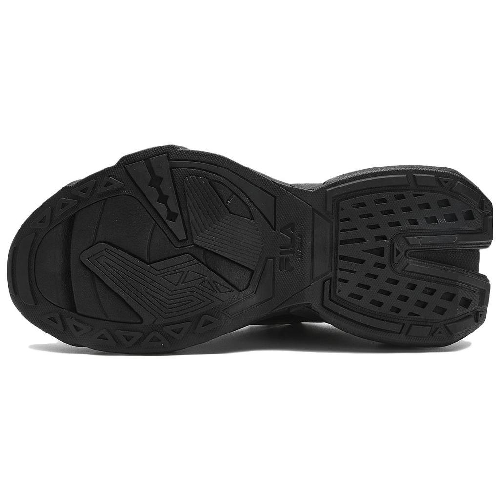 Fila Fusion TI-22 Fabric Synthetic Leather Versatile Comfortable Daily Shock Absorbing Lightweight Low Top Dad Shoes Women Sneaker Black T12W411101FBK