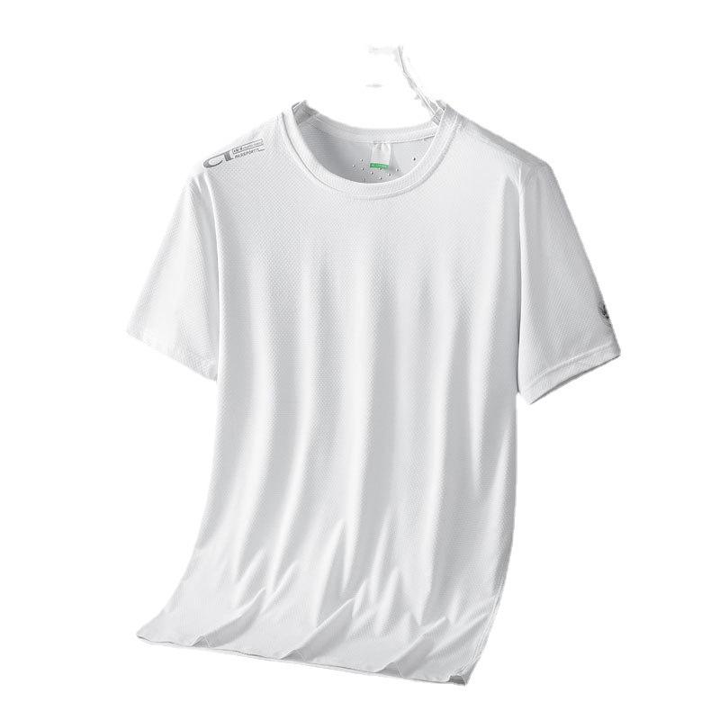 Tricou cu mânecă scurtă pentru bărbați și femei, respirabil, rezistent la UV, cu uscare rapidă, din mătase de gheață, pentru sporturi de vară în aer liber