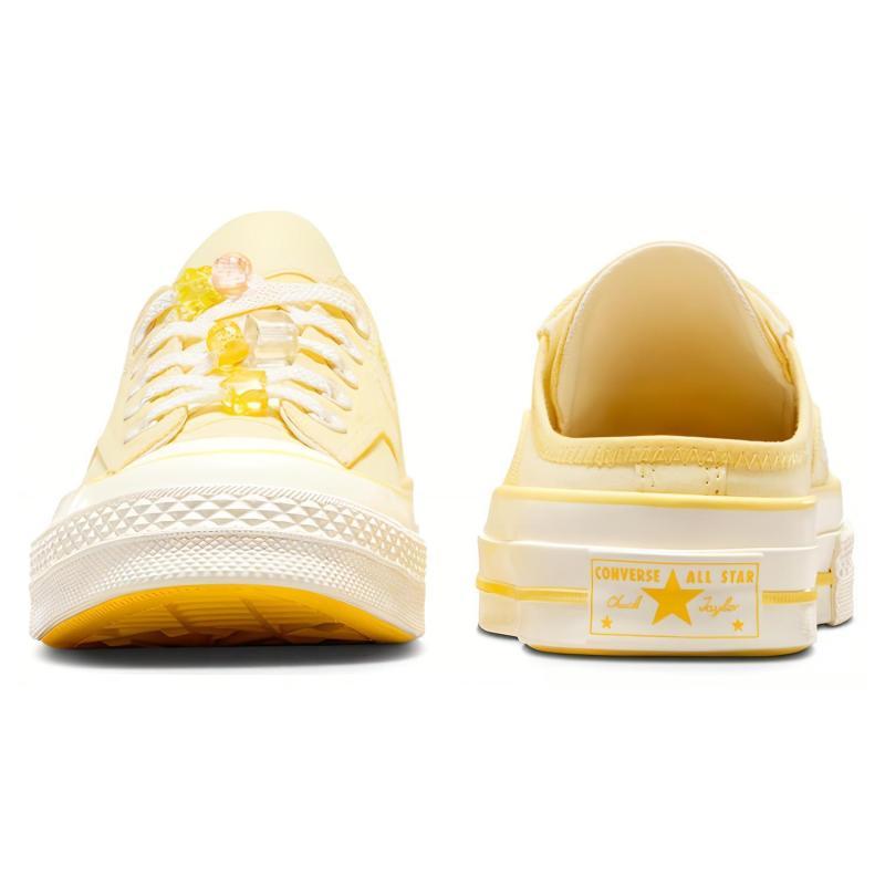 Converse Non-Slip Shock Absorption Low-Top Board Shoes Women's Yellow