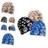 Winter Knit Hat With Paw Print Design For Casual Outdoor Wear And Cold Weather Protection