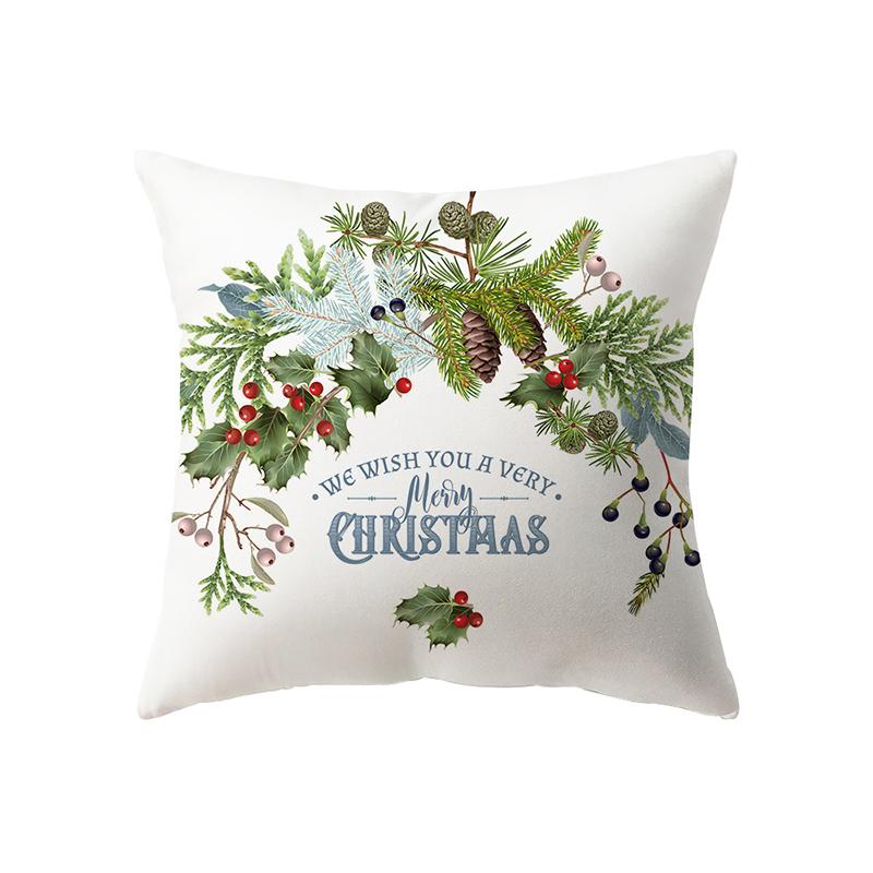

Рождественская тема, украшение для рождественской елки, чехол для подушки, украшение для дома, гостиной, дивана, подушка, наволочка 40X40CM