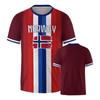 Męski Damski Casualowy T-shirt z Krótkim Rękawem z Nadrukiem Drużyny Narodowej Wygodny Lekki Oddychający Letni Top na Aktywności na Świeżym Powietrzu