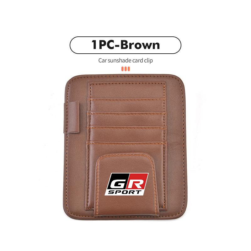 For Toyota Car Sunshade Card Package Holder Sunglasses Ticket Card Clip GR Yaris Corolla Prius Aqua Vios Mirai Hilux Auris CHR