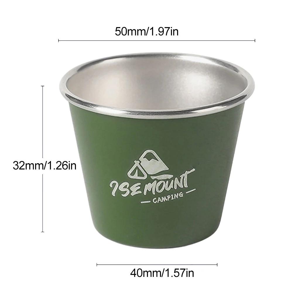 50ML Mini Coffee Mug Household Wine Cup 304 Stainless Steel Beer Mug Stackable Lightweight Pint Cup Portable Metal Tea Cup