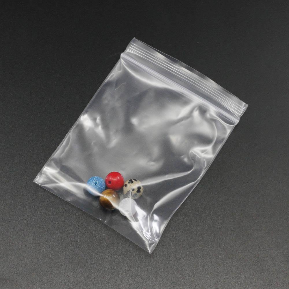 1 pack 4*6/5*7/6*8/7*10cm Bulk Thick Jewelry Packaging Zip Zipped Lock Reclosable Plastic Poly Clear Bags For DIY Stockpile