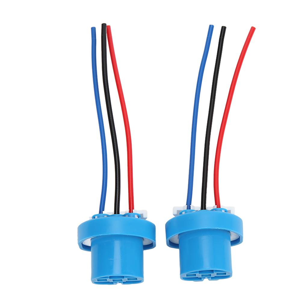 2Pcs Brake Light Socket Female Head Lightweight Compact Convenient Practical Pigtail Light Socket