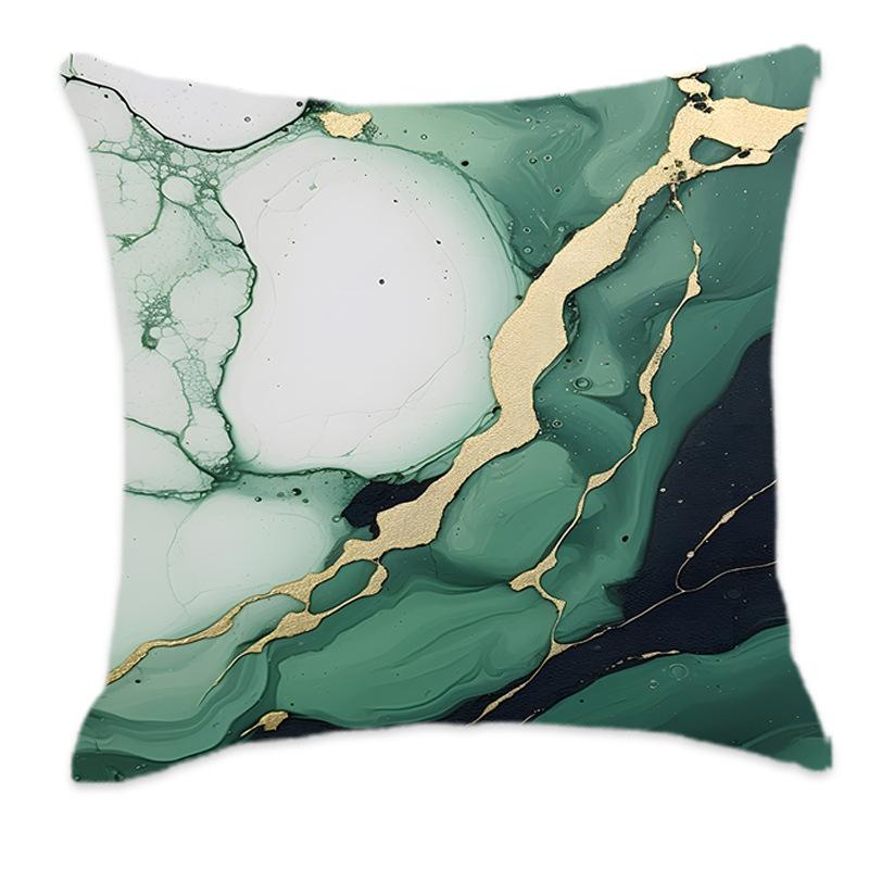 New Green Marble Gilt Series Pillows, Comfortable and Soft, Car Home, Bedroom, Bedside Pillows, Cushions