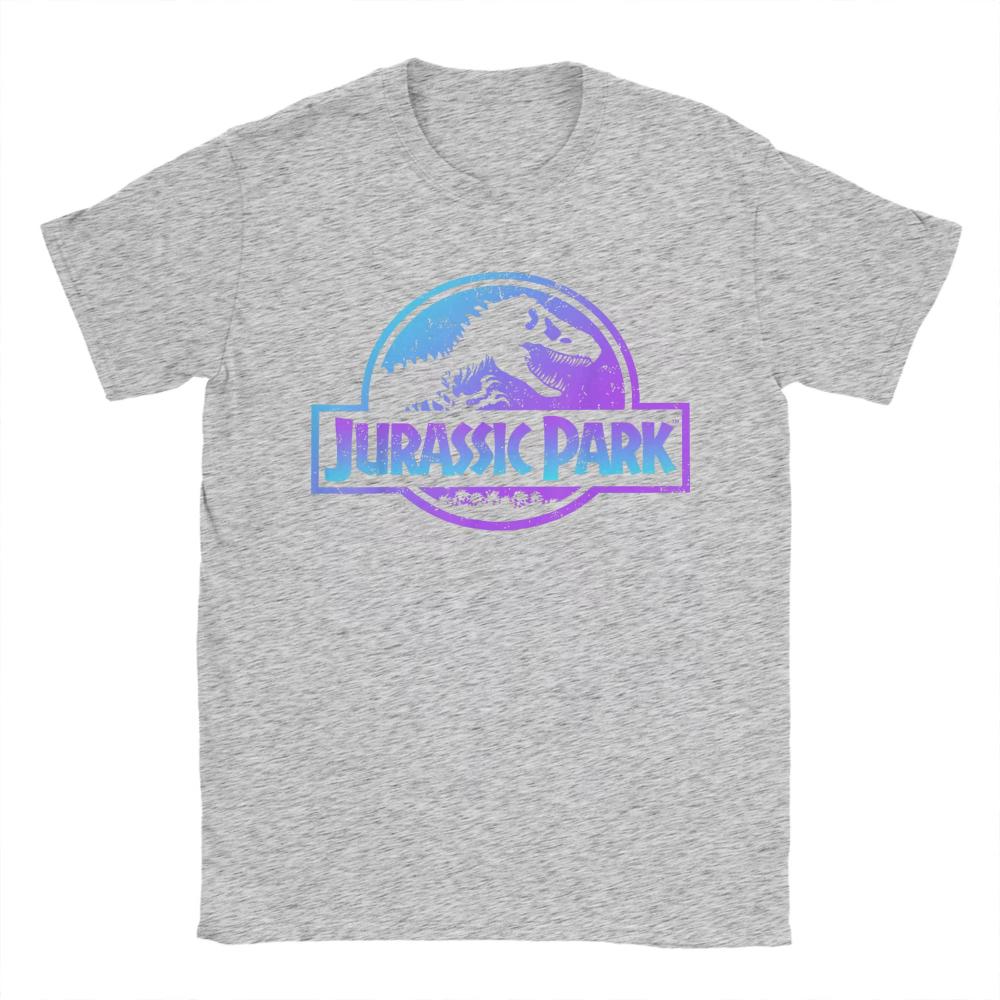 Jurassic Park Blue & Purple Fossil Logo T Shirt Men Cotton Funny TShirt Crewneck Tees Women Short Sleeve Clothes Graphic Printed