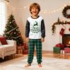 Family Matching Christmas Pajama Set, Round Neck Long Sleeve Top and Pants for Kids and Adults, Holiday Loungewear