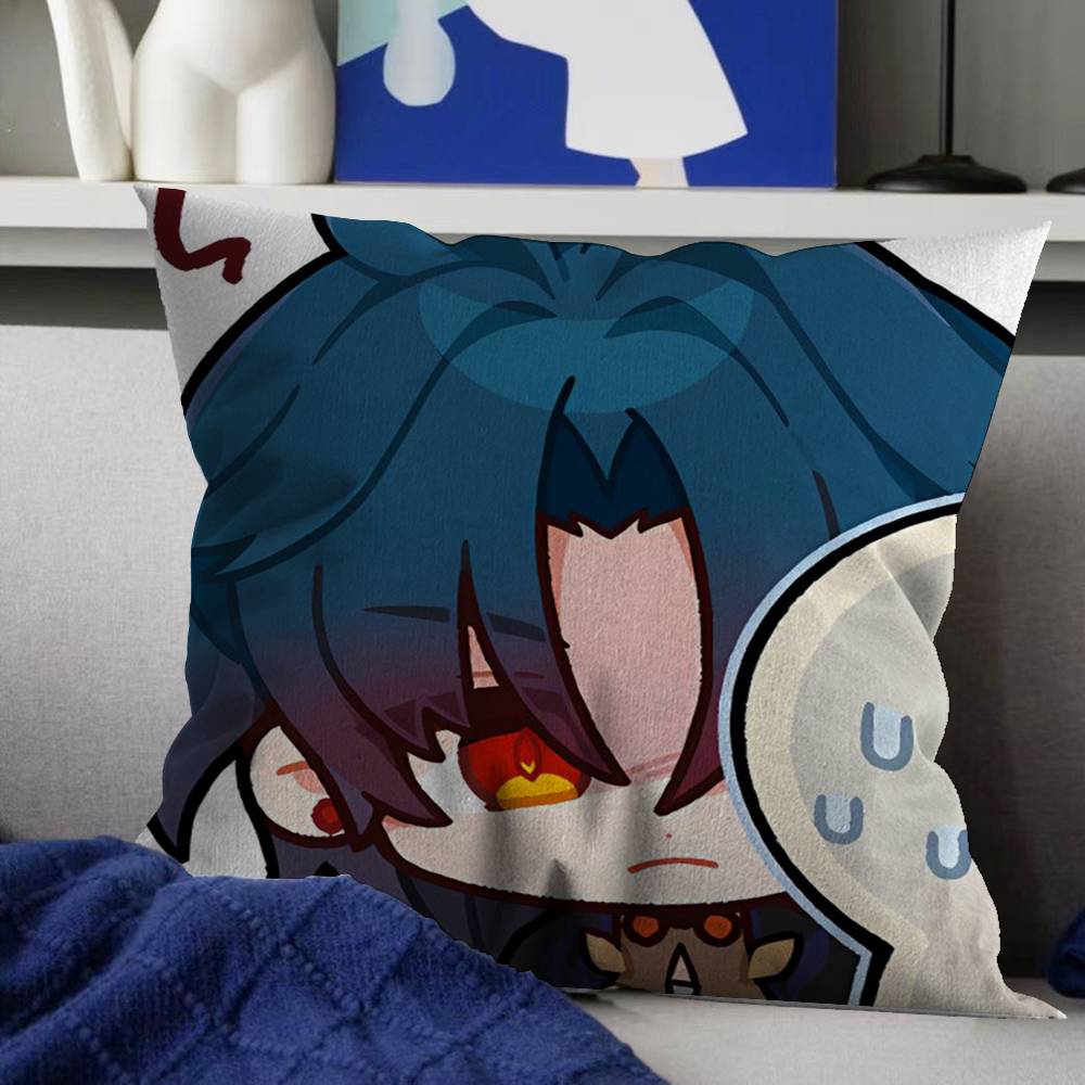 Honkai Star Rail Character Blade Cushion Cover Polyester Sofa Cushions Decorative Throw Pillows Home Decoration Pillowcover