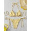 Bikini la modă 2026 Costume de baie pentru femei Seturi Sexy de Bikini Micro cu Perle Imprimeu cu Buline Costume de Baie Femeie Costume de Plajă
