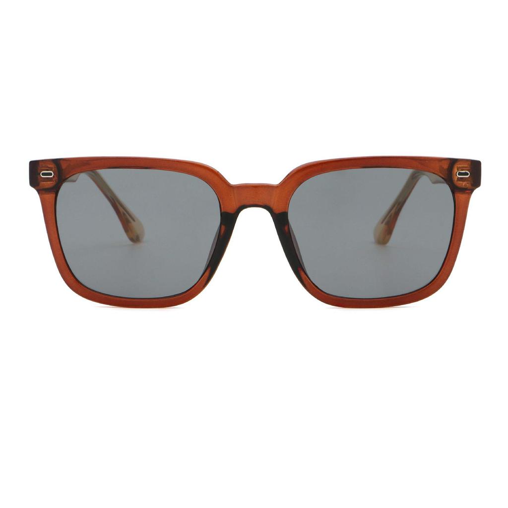 Elegant Men's Square Frame Sunglasses 6296 - Modern European American Design, Slimming Effect, UV Protection, Unisex Versatile.