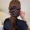New 2025 Women's Leopard Print Double Layer Elastic Hair Tie Scrunchie Bun/Ponytail Holder
