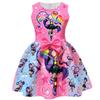 94256 Kids Girls Lily Lovebraids Printed Bow Sleeveless Casual Dress