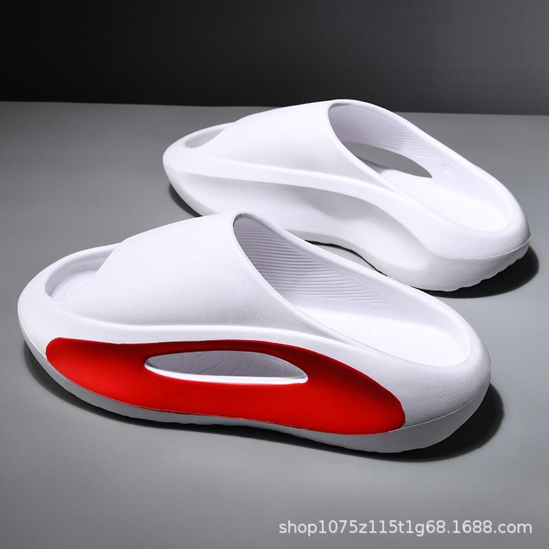 Summer slippers men's eva bottom non-slip thick bottom outer wear tide one-word drag home deodorant sandals men