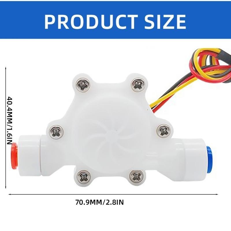 Water Meter 0.25-2.5L/Min Counter for Water Dispenser Hall Effect Sensors D0JA
