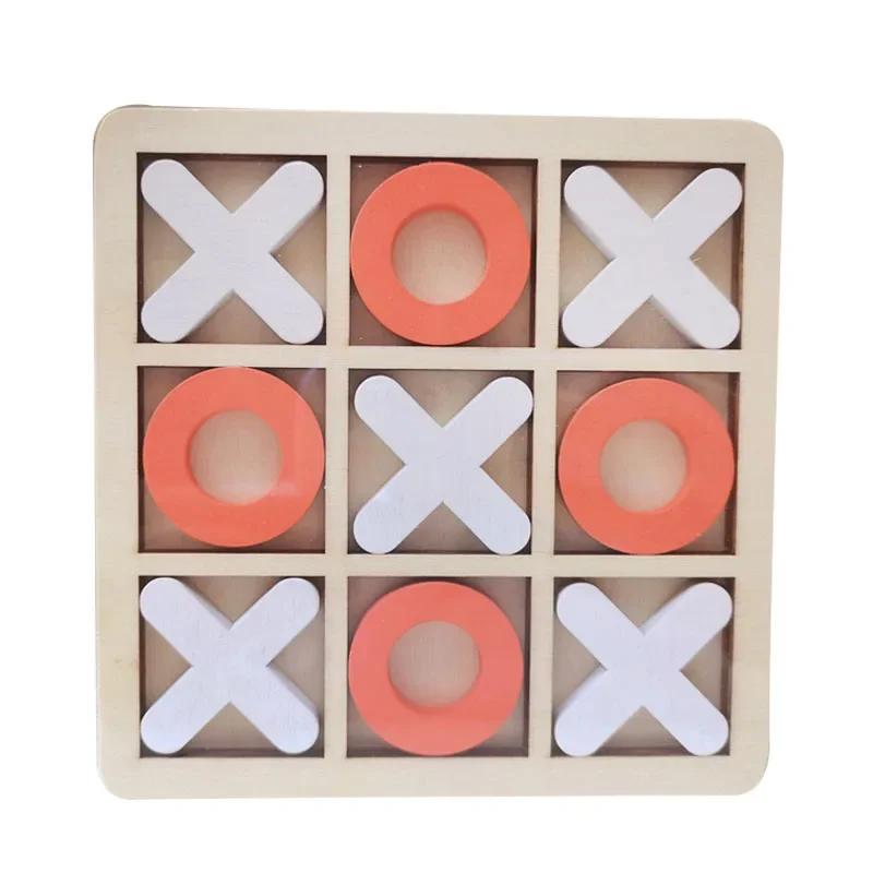 Non-Toxic Tic Tac Toe Board Games Kids Table Toy Logical Thinking Challenge Brain Teasers Parent-Child Interactive Strategy Toys Xmas Gift