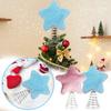 Star Tree Topper Furry Star Christmas Treetop Ornaments for Winter