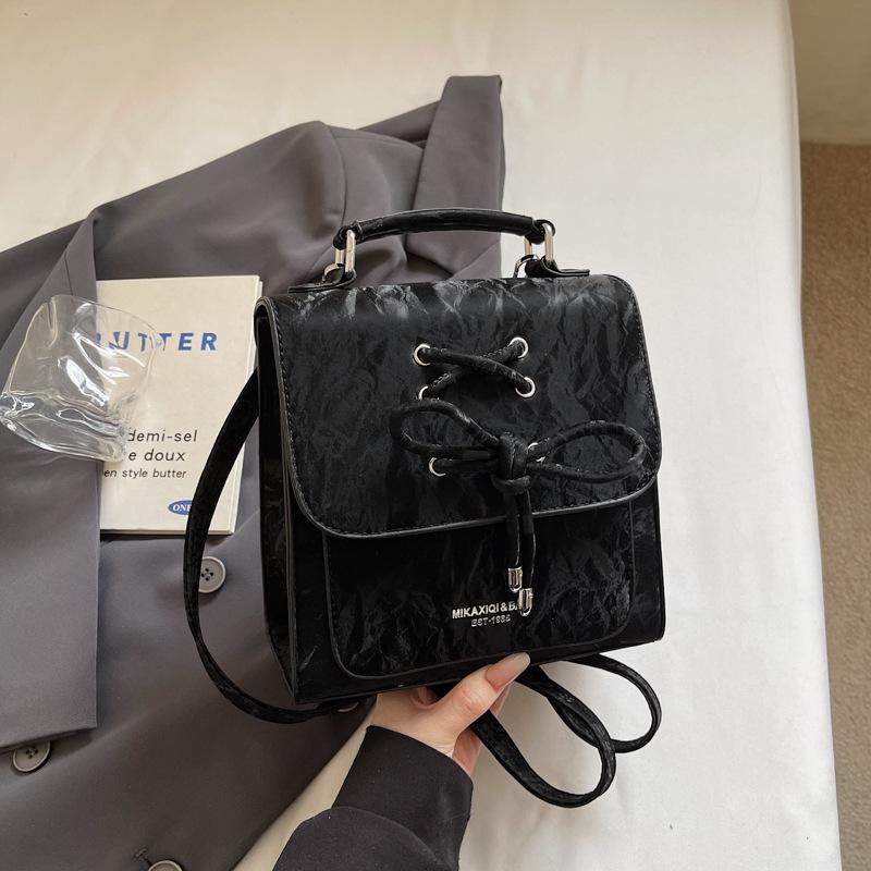Schoolbag Handsome Mijia Korean Style Beautiful Bow Backpack Women's 1011 New Gentle Cute Crossbody Commuter Single Shoulder Bag