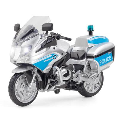 1:12 Scale R1250RT-P Police Motorcycle Model, Diecast Alloy Metal Racing Motorcycle Model, with Simulation Sound and Light Children Toy Gift